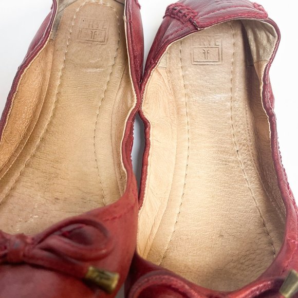 Burgundy/Red/Wine FRYE Ballet Flats Size 8 - Picture 2 of 7